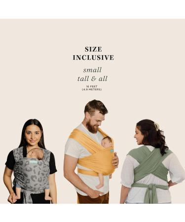 MOBY Night Leopard Baby Wrap Carrier | 100% Cotton | For Newborn to Toddler | Up to 33lbs | Breathable & Stretchy | Unisex - Buy Online on GoSupps.com