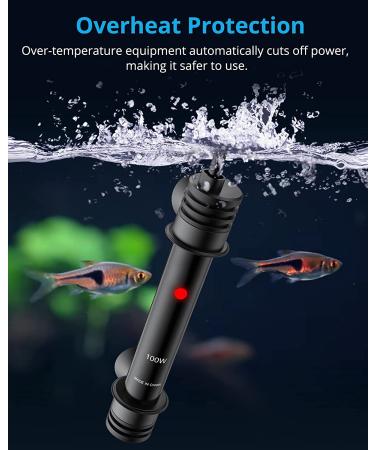 NICREW 100W Aquarium Heater with Adjustable Temperature Controller - Submersible Thermostat for Saltwater and Freshwater Fish Tanks - Buy Online on GoSupps.com