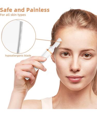 Buy Rechargeable Eyebrow Trimmer & Facial Hair Remover - Women's Electric Shaver for Peach Fuzz & Upper Lip | International Shipping Available - Buy Online on GoSupps.com