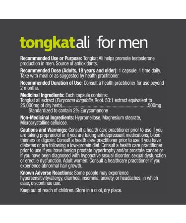 Prairie Naturals Tongkat Ali 500 promotes Testosterone production. Source of antioxidants. Eurycomanone. Dairy free. Vegan. Gluten Free - 60 Vegan capsules - Buy Online on GoSupps.com