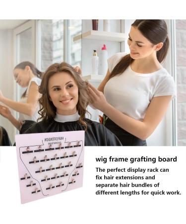 Joberio Hair Extension Holder Acrylic Board Hair Extension Holder Board With Clip For Hairpieces Wig Sectioning Display Grafting Plate Home & Salon Wig Grafting Plate light pink - Buy Online on GoSupps.com