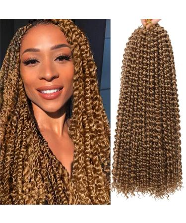 Passion twist hair 7 packs 18-inch water wave hair for long Bohemian hair lichen from hair yddm passion twist crochet hairenhetic hair extensions (27 7pack-18inch) 27# 18inch (7 Pack)
