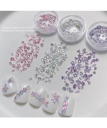 FEIlei 50PCS 3D Zircon Nails Rhinestones Jewelry DIY Professional Parts Nail Art - Buy Online on GoSupps.com
