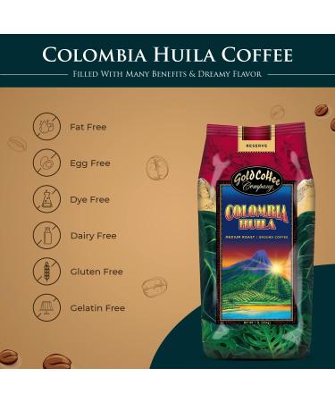 Colombia Huila Ground 1lb - Pack of 4 - Buy Online on GoSupps.com