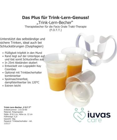 iuvas F.O.T.T. Dysphagia Cup - Original Drinking Aid for Swallowing Disorders | Reusable & Dishwasher-Safe Care Mug - Buy Online on GoSupps.com