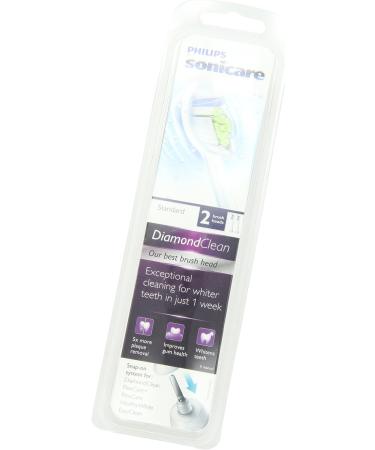 Philips Sonicare DiamondClean HX6062/64 Genuine White Toothbrush Heads - 2 Pack - Buy Online on GoSupps.com