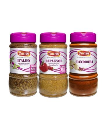 DUCROS World Spices Pack: Italian Mix (200g) - Spanish Mix (290g) - Tandoori Mix (240g)