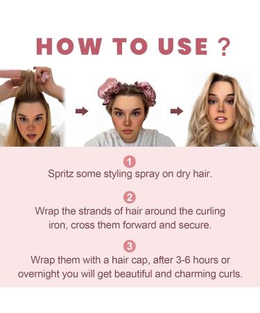 Shop Heatless Curls with Our Satin Locken Blacker Overnight Curler Set - No Heat Hair Rollers in Pink | International Shipping Available - Buy Online on GoSupps.com