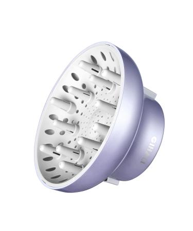 GIHALI Universal Hair Diffuser "Newly Upgraded Strong Holding" Adaptable for Hair Dryers with D-4.4cm to 6.6cm for Curly or Wavy Hair (Lavender)