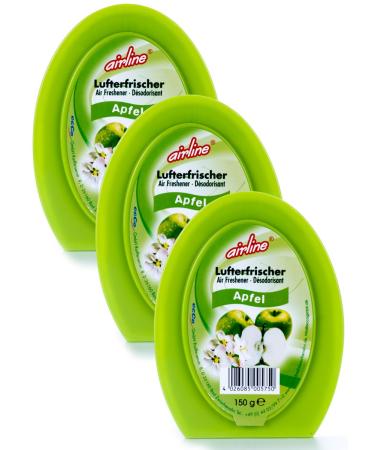Airline Air Freshener Fragrance Gel Apple 3 x 150 g