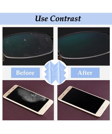 Laeeyin Microfiber Glasses Cleaning Cloth - 6-Pack (15x18 cm) | Screen Cleaner Towels for Glasses Screens & Tablets - Blue - Buy Online on GoSupps.com