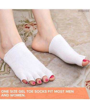 Women's Gel Toe Separator Socks - 1 Pair Large Gel Toe Separators for Pedicure - Compression Socks with Gel for Toe Care - Open Toe Half Socks for Joyful Feet - Buy Online on GoSupps.com