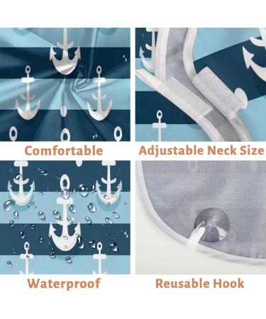 Striped Anchor Beard Bib Apron for Men | Beard Hair Catcher with Suction Cups | Perfect Gift for Father's Day & Anniversaries - Buy Online on GoSupps.com