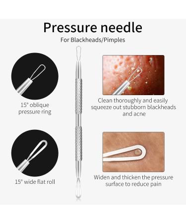2022 Newest Blackhead Remover Tools - 2 PCS Acne Needles & Whitehead Removal Kit - Professional Stainless Pimple Popper & Extractor Device - Buy Online on GoSupps.com