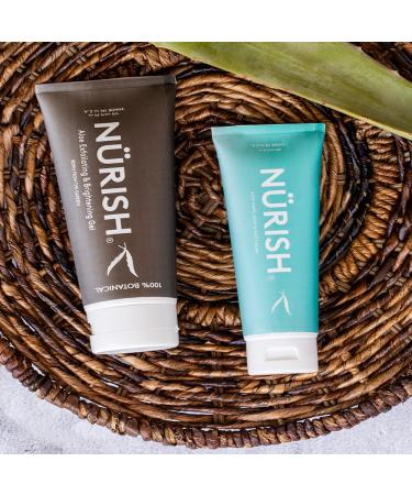 NURISH Aloe Exfoliating Gel - 100% Natural & Vegan | Gentle Exfoliation for Radiant Skin - 5.95 oz - International Shipping Available - Buy Online on GoSupps.com