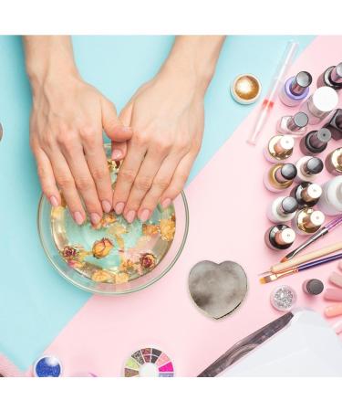 Nail Palette for Gel Nail Palette Stylish Manicure Accessories Resin Nail Palette Small Hearts Portable Supplies Gold Edge Cosmetic Mixing Tool - Buy Online on GoSupps.com