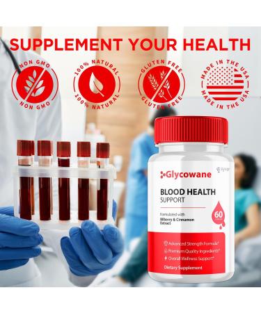 (2 Pack) Glycowane Capsules Official Glycowan Blood Support Pills with All Natural Ingredients Advanced Formula Glycowane Supplement with Maximum Strength Vitamins for Women and Men (120 Capsules) - Buy Online on GoSupps.com