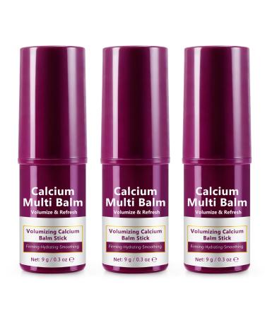 Calcium Multi Balm Stick - 3Pack Wrinkle Repair & Firming Balm Collagen Infused Face Stick Intense Hydration for Deep Wrinkles on Eye Anti-Aging & Lifting Care 0.9 Oz 0.3 Fl Oz (Pack of 3)