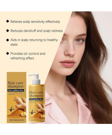 XINRAN Ginger hair care shampoo nourishing hair care shampoo dry scalp soothing rinse oil control rinse smoother stronger roots silky Suitable for all hair types 2 pieces - Buy Online on GoSupps.com