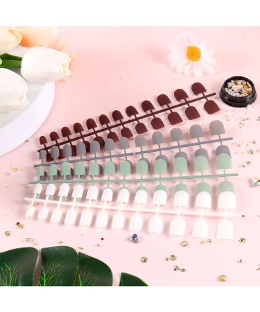 Siusiu 96 pcs Space Colorful Acrylic Press-On Nails - Matte Short False Tips for Women & Girls | Perfect for DIY Nail Art - Buy Online on GoSupps.com