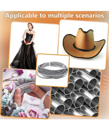 Spiral Metal Boning 16.4 Yards - 1/4 Width Stainless Steel with 32 Tips for Corsets & Costumes - Buy Online on GoSupps.com