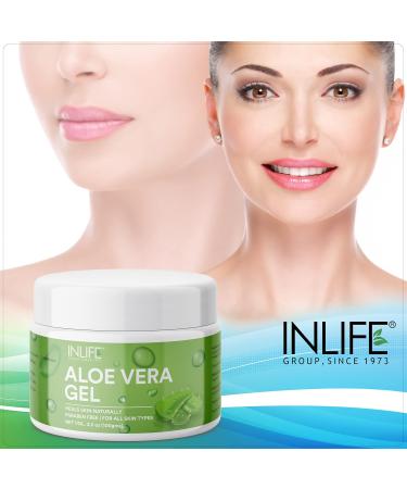 Inlife Aloe Vera Gel 100G - Organic & Natural Skin Care for Hydration and Healing - International Shipping Available - Buy Online on GoSupps.com