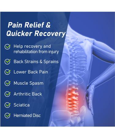 Premium Stabilizing Back Support Brace for Men & Women - Lumbar Pad for Pain Relief Injury Recovery & Rehabilitation (Small - Buy Online on GoSupps.com