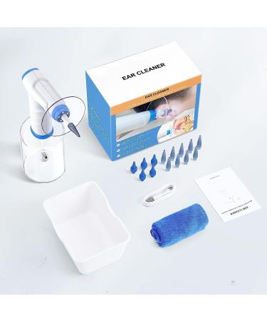 Electric Ear Wax Removal Kit with Light - 4 Pressure Modes for Ear Wax Accumulation - Includes Basin, Towel, & Tips - Blue - Buy Online on GoSupps.com