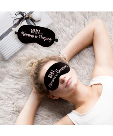 Shh Mommy is Sleeping Eye Mask - Silk Sleep Masks for Women | Funny Gift for Pregnant Wives & Moms | Perfect Pink Gift for Baby Showers & Mother s Day - Buy Online on GoSupps.com