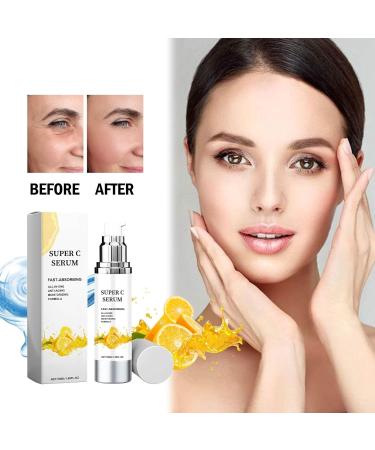 Vitamin C Serum for Mature Skin Facial Serum with Hyaluronic Acid Face Lifting Serum Lightens Fine Lines and Moisturizes Skin 2pcs - Buy Online on GoSupps.com