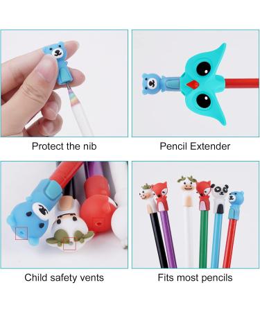 Buy Vicloon Ergonomic Pencil Handles - 3 Writing Aids for Kids Includes 6 Cartoon Pen Caps & Owl Design (Green) - Perfect for Right & Left-Handers | International Shipping Available - Buy Online on GoSupps.com