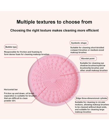 Wontool Makeup Brush Cleaning Mat | Silicone 4 in 1 Cleaning Bowl and Mat Portable Washing Tool Cosmetic Brush Cleaner for Easy Cleaning Pink - Buy Online on GoSupps.com