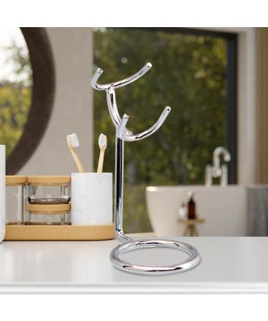 Colcolo Shaving Brush Stand Holder - Sturdy & Practical Men's Hanger for Father's Day Gift - Silver - Buy Online on GoSupps.com