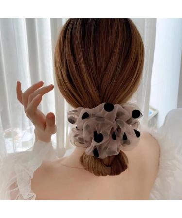 Ryaupy 2 Pieces Silk Hair Scrunchies Elastic Hair Scrunchies Satin Scrunchies Elastic Hair Bands Hair Ties Elastic Ropes for Girls of All Ages - Buy Online on GoSupps.com
