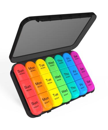 Pill Organizer 3 Times a Day - Weekly Pill Organizer 3 Times a Day - Large Pill Box 7 Day Medicine Organizer Pill Case, Pill Box Organizer Container, Daily Pill Box 3 Times a Day, to Hold Vitamins - Buy Online on GoSupps.com