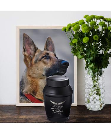 LINES ARTE 5.7 Inches Medium Size Urns for Human Ashes Adult Male Black Cremation Urns for Adult Ashes Angel Wings Decorative Urns M Black Wings - Buy Online on GoSupps.com