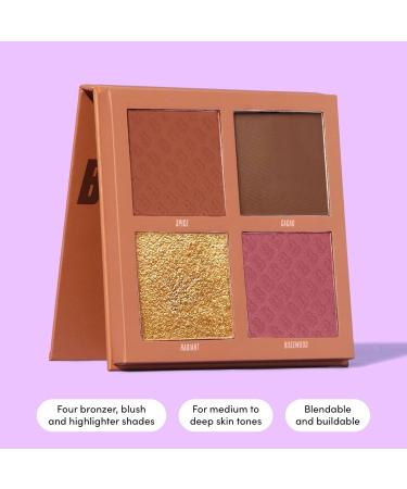 BEAUTY BAY Charmed Life Face Palette - Vegan All In One Makeup for Medium to Deep Skin Tone - Highlighter, Bronzer & Blush Powder Palette - Travel Friendly & Cruelty Free - Buy Online on GoSupps.com