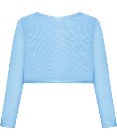 BONNY BILLY Girls Knitted Cotton Bolero Shrug Cardigan, Light Blue, Size 8-9 Years - Buy Online on GoSupps.com