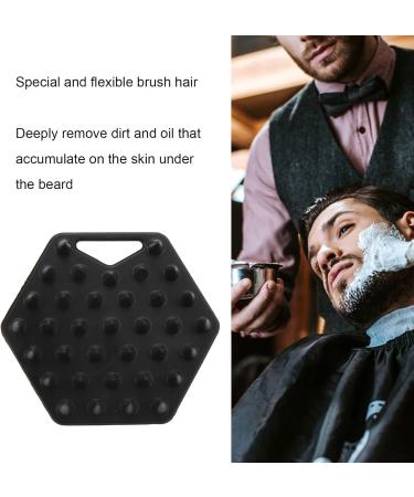Beard Exfoliating Brush Soft Silicone Face Scrubber Promotes Hair Growth Enhances Circulation Deep Cleansing Easy Storage with Suction Cup Skin Friendly (Black) - Buy Online on GoSupps.com