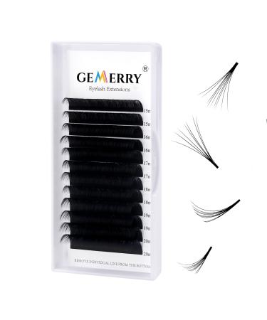 Volume Lash Extensions 0.05 Easy Fan Volume Lashes D Curl 15-20mm Eyelash Extensions Easy Fan Lash Self Fanning 2D-10D Auto Rapid Blooming by GEMERRY (0.05-D Curl-Mix 15-20mm) 0.05-D-15-20mm