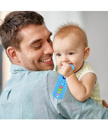 2 Pack Remote Control Shape Teething Toys - Soft Silicone Chew Toy for Babies - Sensory Teether - Buy Online on GoSupps.com