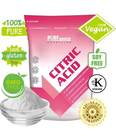 Pure Source Nutrition Citric Acid 100% Pure Food Grade for Food Bath Bombs Cleaning Cheese Making Cooking Descaling Descaler (100g) - Buy Online on GoSupps.com