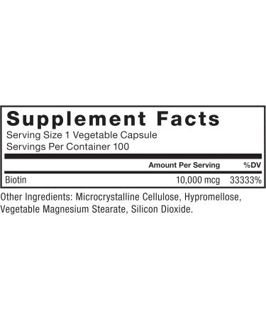 FORCE FACTOR Biotin 10000mcg Biotin Supplement for Healthier Hair Skin and Nails Hair Growth Supplement with Vitamins Vegan Non-GMO 100 Vegetable Capsules - Buy Online on GoSupps.com