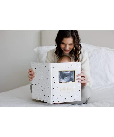 Pearhead First 5 Years Baby Memory Book - Gender-Neutral Baby Keepsake - Black and Gold Polka Dot Design - Perfect Gift for New Parents - Includes Hello Baby Sonogram Book - 1 Count - Buy Online on GoSupps.com