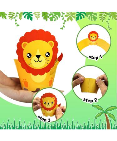 50 Pcs Jungle Safari Animal Cupcake Wrapper Set Safari Party Supplies Wild One Party Favor Jungle Baby Shower Birthday Decorations Zoo Animals Party Decor (Safari Cupcake Topper) - Buy Online on GoSupps.com