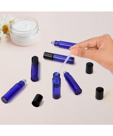 Belle Vous Cobalt Blue Roll-On Glass Bottles (10ml) - 24 Pack Essential Oil Set with Stainless Steel Roller Balls for Aromatherapy & DIY Rollers - Perfect for International Shipping - Buy Online on GoSupps.com