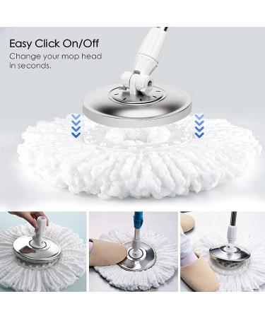 5 Pack Microfiber Spin Mop Replacement Heads for Hurricane 360 Spin Mop System - Universal Size, Round Shape - 5 Count - Buy Online on GoSupps.com