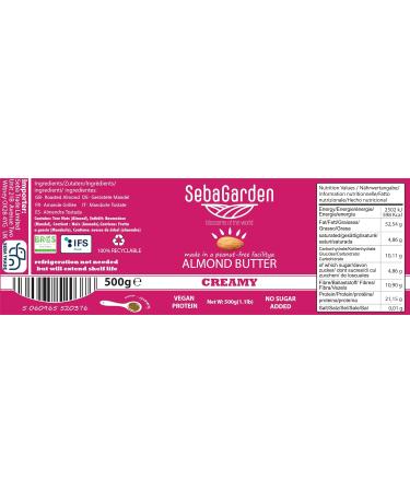Almondmus-Seba Garden: Pure Natural Creamy Californian Almonds (3kg 500g x 6-pack) - 100% Almonds Keto & Paleo-Friendly No Added Sugar - Buy Online on GoSupps.com