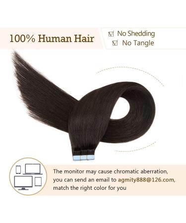 AGMITY Tape in Hair Extensions Real Human Hair Natural Black 22 inches 20pcs 50g/pack Invisible Straight Seamless Skin Weft Hair Extensions Tape in Remy(22 inches #1B Off Black) 22 inch #1B Off Black - Buy Online on GoSupps.com