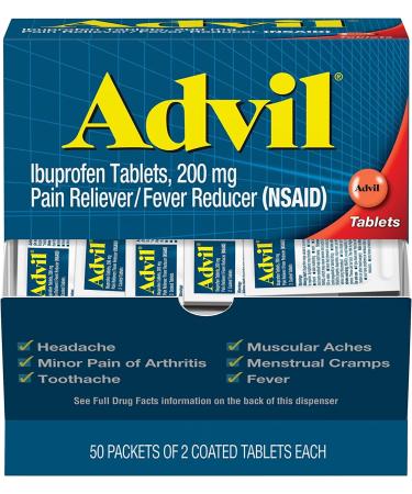 Advil Pain Reliever Tablets 200mg - Individually Sealed Packets (150 Packets Total) - Buy Online on GoSupps.com